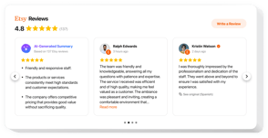 Add Etsy Reviews to Your Website – no coding required