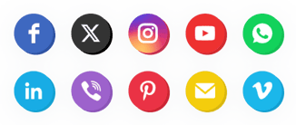 mit den Sozialen Netzwerken Icons Widget