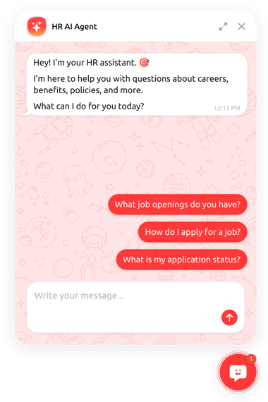HTML HR Chatbot template