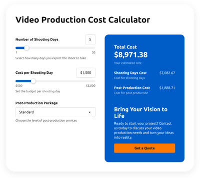 Video Production Cost Calculator