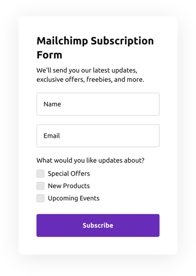 Mailchimp Subscription Form