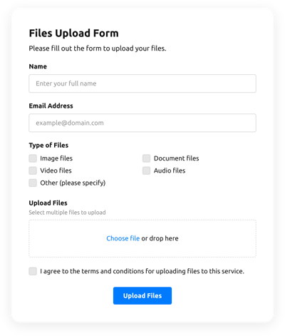 Multiple Files Upload Form