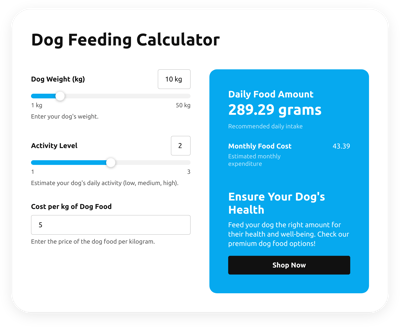 Dog Feeding Calculator