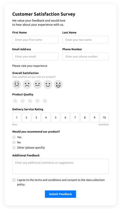 Validation Feedback Form