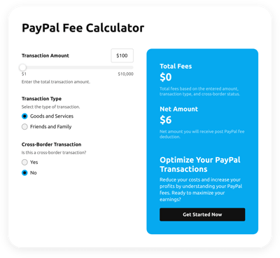 PayPal Fee Calculator