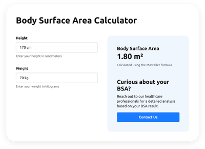 Body Surface Area (BSA) Calculator