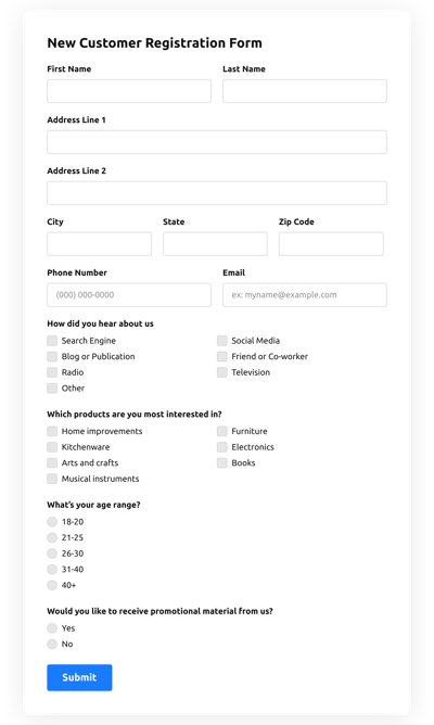 Create Job Application Form Template for Your Website [free forms]