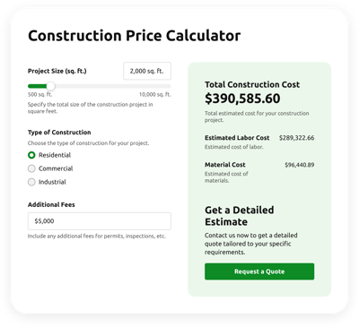 Construction Price Calculator