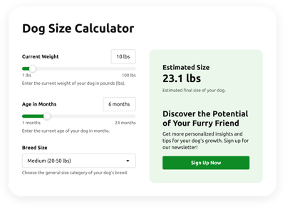 Dog Size Calculator
