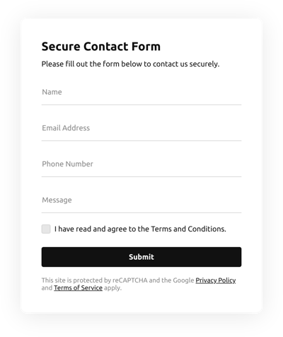 Secure Contact Form