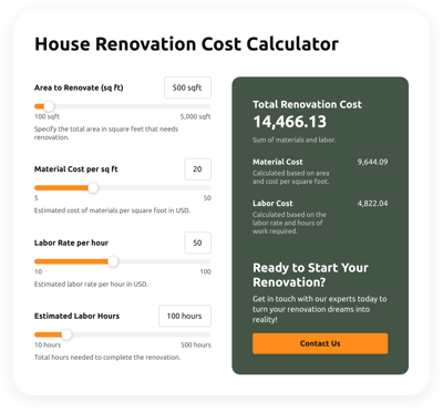 House Renovation Cost Calculator