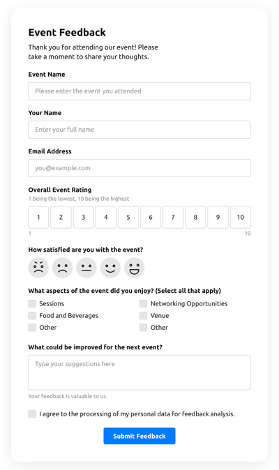 Event Feedback Form