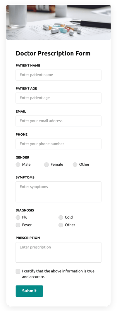 Doctor Prescription Form