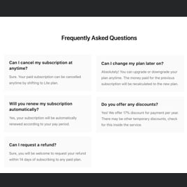 Multicolumn FAQ
