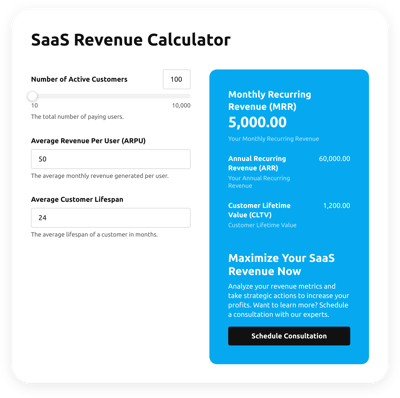 SaaS Revenue Calculator