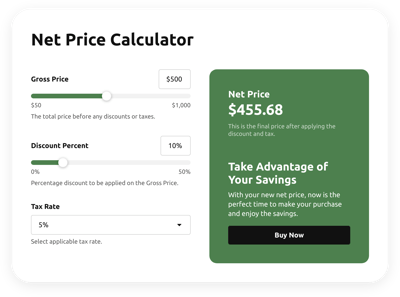 Net Price Calculator