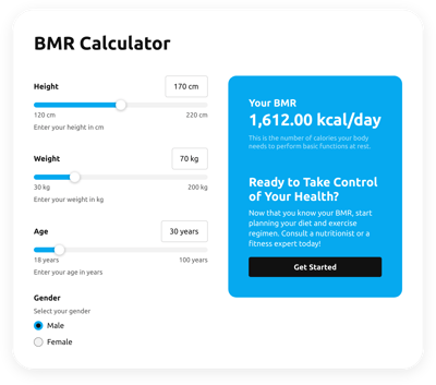 Basal Metabolic Rate (BMR) Calculator