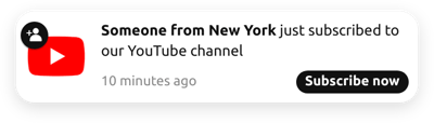 YouTube Channel Subscription Notification