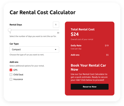 Car Rental Cost Calculator