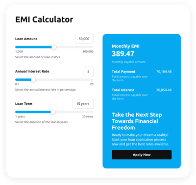 Equated Monthly Installment (EMI) Calculator