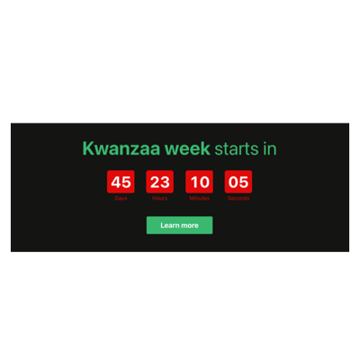 Kwanzaa Countdown Timer