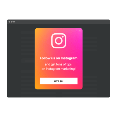 Follow on Instagram Popup