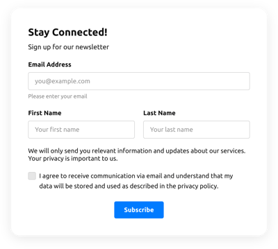 Popup Email Form