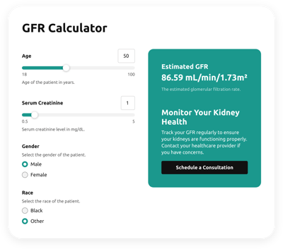 Glomerular Filtration Rate (GFR) Calculator