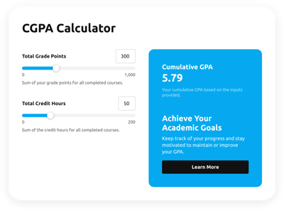 Cumulative Grade Point Average (CGPA) Calculator