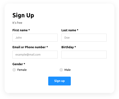 Sign up Form