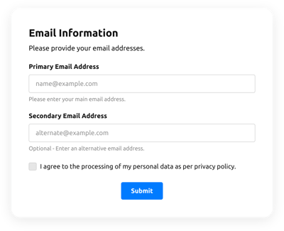 Multiple Emails Form