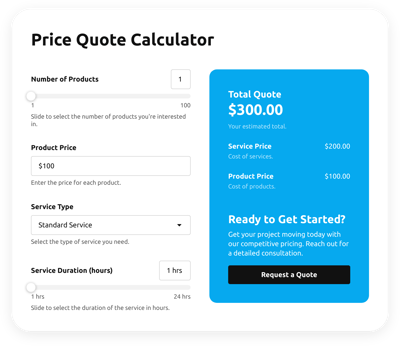 Price Quote Calculator