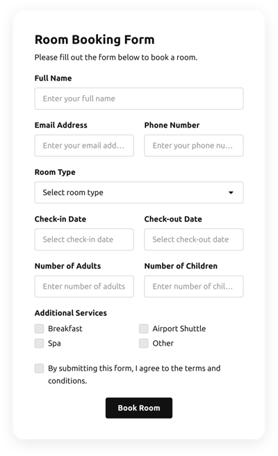 Room Booking Form