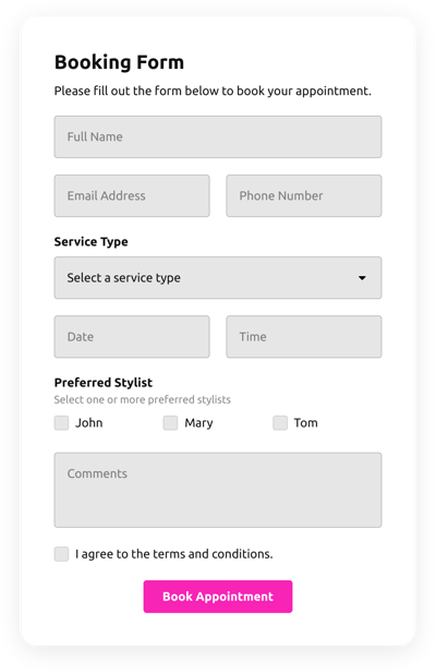 Booking Form