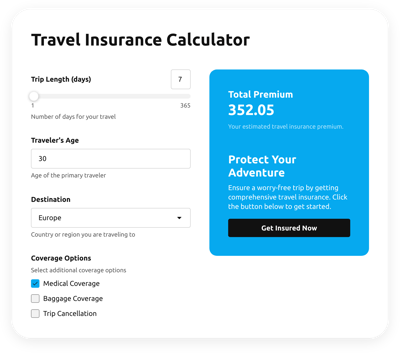 Travel Insurance Calculator