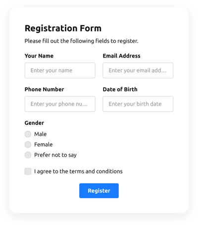 Basic Registration Form