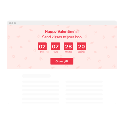 Valentine's Day Countdown Timer