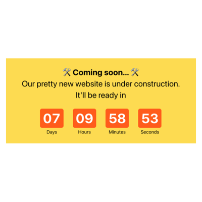 Countdown Timer for landing page