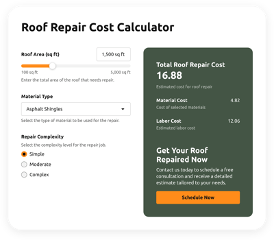 Roof Repair Cost Calculator