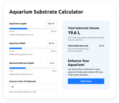Aquarium Substrate Calculator