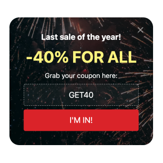 New Year Sale Popup
