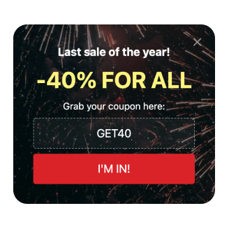 New Year Sale Popup