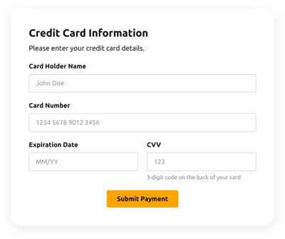 Credit Card Form