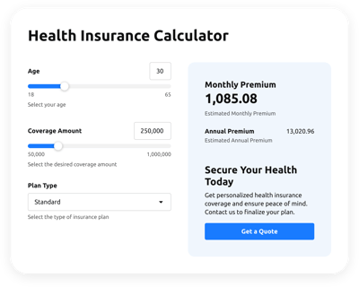 Health Insurance Calculator