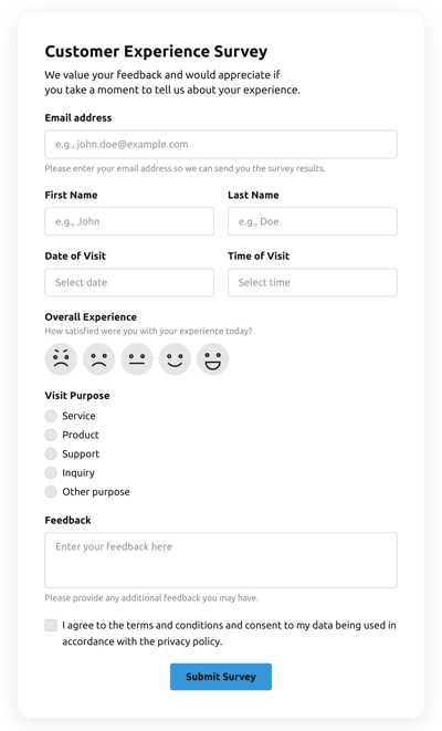 Customer Review Form Templates - Create Online Review Forms