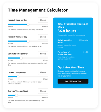 Time Management Calculator