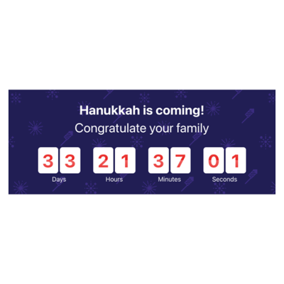 Hanukkah Countdown Timer