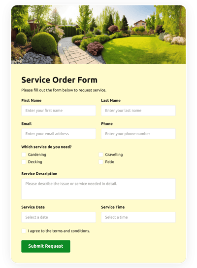 Service Order Form