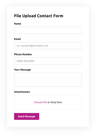File Upload Contact Form