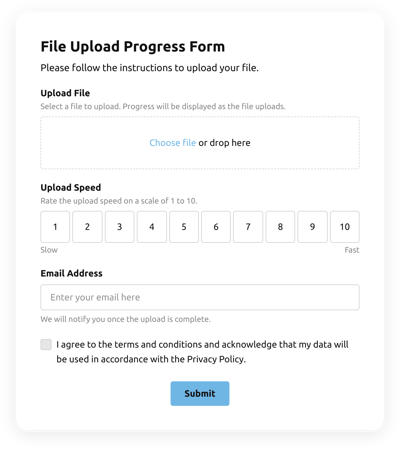 Porgress Bar File Upload Form